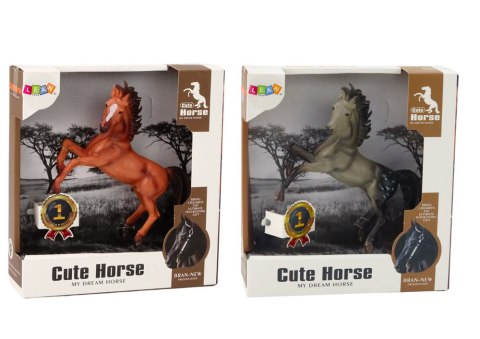 LEAN Toys Figurka Konia Brązowy Szary Koń Stojący Stajnia Farma Cute Horse LEAN Toys Figurka Konia Brązowy Szary Koń Stojący Stajnia Farma Cute Horse