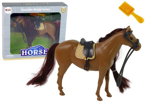 LEAN Toys Figurka Konia Koń Do Czesania Brązowa Grzywa