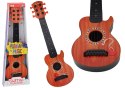 LEAN Toys Gitara Zabawkowa Dla Dzieci Kostka Do Gry Drewno Pomarańczowa