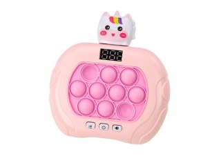 LEAN Toys Gra Pop-It Wac A Mole Jednorożec Światła Dźwięki Różowa Sensoryczna