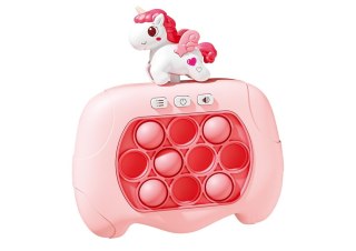 LEAN Toys Gra Sensoryczna Jednorożec Pop It Na Baterie Światła Dźwięki Różowy