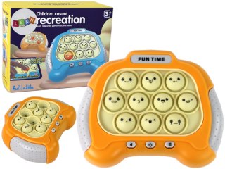 LEAN Toys Gra Sensoryczna Konsola Pop It Na Baterie Światła Dźwięki Żółta