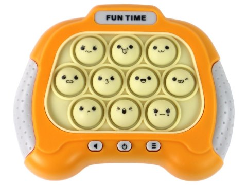 LEAN Toys Gra Sensoryczna Konsola Pop It Na Baterie Światła Dźwięki Żółta