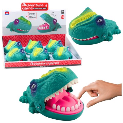 LEAN Toys Gra Zręcznościowa Gryzący Atakujący Dinozaur Zielony