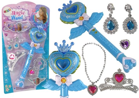 LEAN Toys Interaktywna Magiczna Różdżka Projektor Niebieska Akcesoria Wróżka LEAN Toys Interaktywna Magiczna Różdżka Projektor Niebieska Akcesoria Wróżka