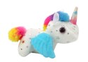LEAN Toys Jednorożec Konik Pluszowy Naciągany Skaczący Biały