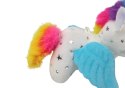 LEAN Toys Jednorożec Konik Pluszowy Naciągany Skaczący Biały