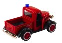 LEAN Toys Klasyczne Autko Strażackie 1:36 Napęd Światła Dźwięki Czerwony