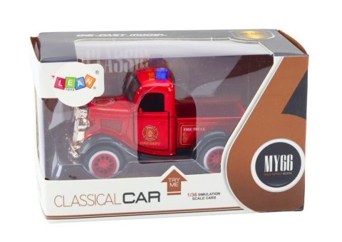 LEAN Toys Klasyczne Autko Strażackie 1:36 Napęd Światła Dźwięki Czerwony LEAN Toys Klasyczne Autko Strażackie 1:36 Napęd Światła Dźwięki Czerwony