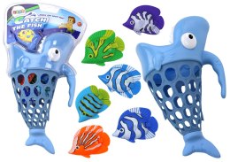 LEAN Toys Koszyczek Do Łowienia Rybek Rekin Uchwyt Rybki Niebieski