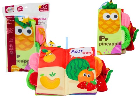 LEAN Toys Książeczka Miękka Owoce Szeleszcząca Piszcząca Kolorowa Dla Niemowląt LEAN Toys Książeczka Miękka Owoce Szeleszcząca Piszcząca Kolorowa Dla Niemowląt