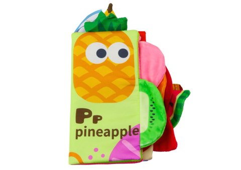 LEAN Toys Książeczka Miękka Owoce Szeleszcząca Piszcząca Kolorowa Dla Niemowląt LEAN Toys Książeczka Miękka Owoce Szeleszcząca Piszcząca Kolorowa Dla Niemowląt