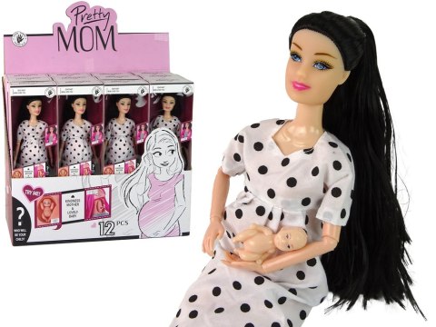 LEAN Toys Lalka Dla Dzieci W Ciąży Biała Sukienka LEAN Toys Lalka Dla Dzieci W Ciąży Biała Sukienka