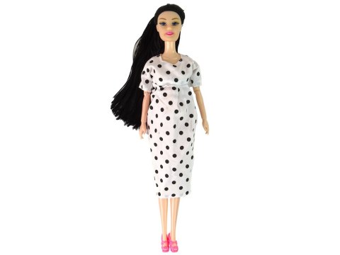 LEAN Toys Lalka Dla Dzieci W Ciąży Biała Sukienka LEAN Toys Lalka Dla Dzieci W Ciąży Biała Sukienka