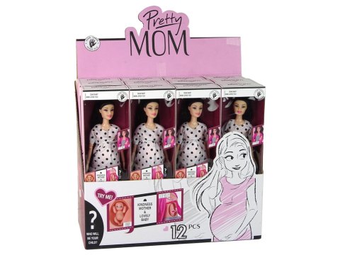 LEAN Toys Lalka Dla Dzieci W Ciąży Biała Sukienka LEAN Toys Lalka Dla Dzieci W Ciąży Biała Sukienka