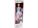 LEAN Toys Lalka Dla Dzieci W Ciąży Niebieska Sukienka