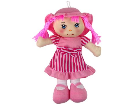 LEAN Toys Lalka Szmacianka Przytulanka Różowa W Paski 28 cm LEAN Toys Lalka Szmacianka Przytulanka Różowa W Paski 28 cm