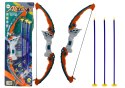 LEAN Toys Łuk Strzelecki Zielono-Pomarańczowy Strzały Z Przyssawkami 3 Sztuki