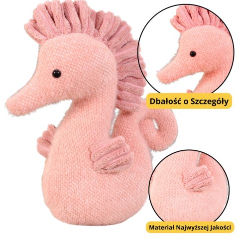 LEAN Toys Maskotka Pluszowa Przytulanka Konik Wodny Różowy 25cm