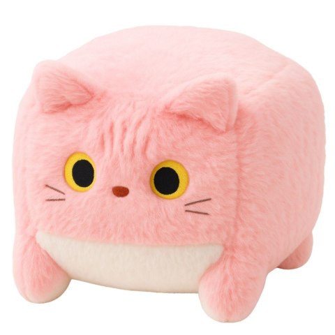LEAN Toys Pluszowa Maskotka Przytulanka Kot Kostka Różowy 18cm