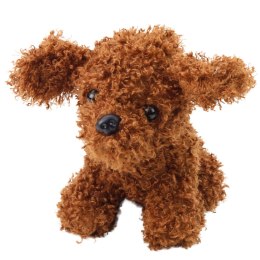 LEAN Toys Pluszowa Maskotka Przytulanka Piesek Pudel Miniaturowy Brązowy 20cm