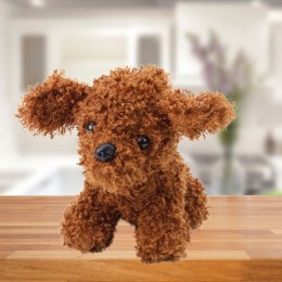 LEAN Toys Pluszowa Maskotka Przytulanka Piesek Pudel Miniaturowy Brązowy 20cm