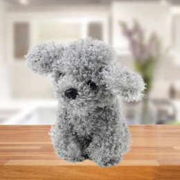 LEAN Toys Pluszowa Maskotka Przytulanka Piesek Pudel Miniaturowy Szary 20cm