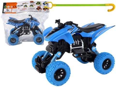 LEAN Toys Pojazd Terenowy Pchacz Quad XC Gumowe Koła Niebieski