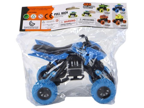 LEAN Toys Pojazd Terenowy Pchacz Quad XC Gumowe Koła Niebieski