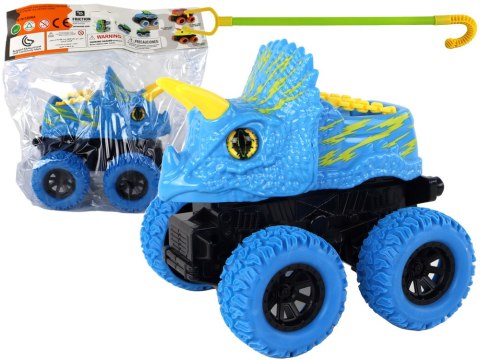 LEAN Toys Pojazd Terenowy Pchacz Triceratops Gumowe Koła Niebieski