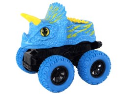 LEAN Toys Pojazd Terenowy Pchacz Triceratops Gumowe Koła Niebieski