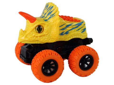 LEAN Toys Pojazd Terenowy Pchacz Triceratops Gumowe Koła Żółty