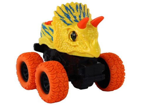 LEAN Toys Pojazd Terenowy Pchacz Triceratops Gumowe Koła Żółty