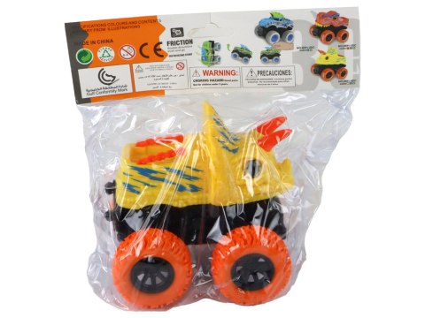 LEAN Toys Pojazd Terenowy Pchacz Triceratops Gumowe Koła Żółty