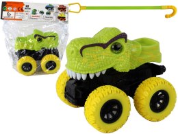 LEAN Toys Pojazd Terenowy Pchacz Tyranozaur Rex Gumowe Koła Zielony