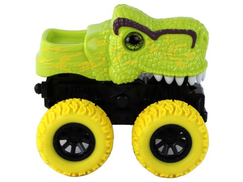LEAN Toys Pojazd Terenowy Pchacz Tyranozaur Rex Gumowe Koła Zielony