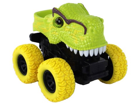 LEAN Toys Pojazd Terenowy Pchacz Tyranozaur Rex Gumowe Koła Zielony
