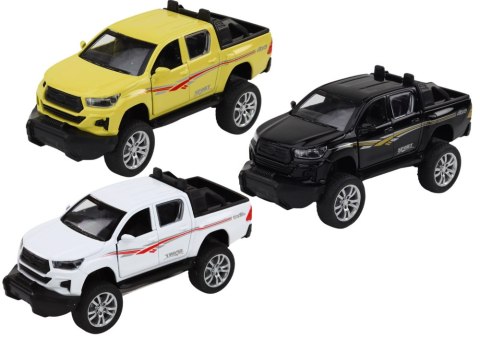 LEAN Toys Resorak Aluminiowy Autko Terenowe Napęd Biały Czarny Żółty