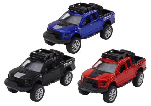 LEAN Toys Resorak Aluminiowy Autko Terenowe Napęd Czerwony Niebieski Czarny