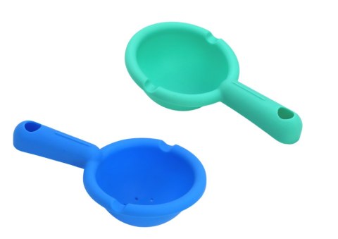 LEAN Toys Zabawka Obrotowa Do Kąpieli Kolorowe Miseczki Dwie Łyżki
