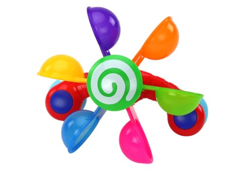 LEAN Toys Zabawka Obrotowa Do Kąpieli Kolorowe Miseczki Dwie Łyżki