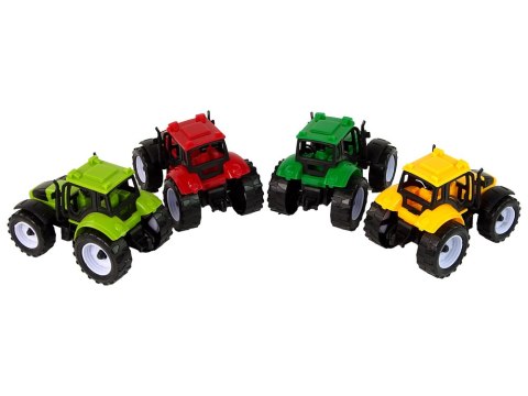 LEAN Toys Zestaw Traktorów Rolniczych Farma 4 Sztuki Kolorowe