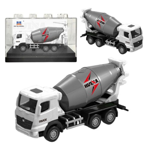 HUINA Betoniarka Metalowa Model Kolekcjonerski Huina Biała 1:80