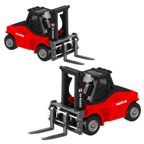 HUINA Wózek Widłowy Metalowy Model Kolekcjonerski Huina Czerwony 1:80