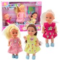LEAN TOYS Zestaw 3 Mini Laleczek Przyjęcie Urodzinowe Lalka Urodziny Sukienka 3 Szt.