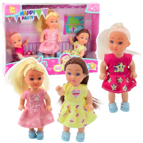 LEAN TOYS Zestaw 3 Mini Laleczek Przyjęcie Urodzinowe Lalka Urodziny Sukienka 3 Szt. LEAN TOYS Zestaw 3 Mini Laleczek Przyjęcie Urodzinowe Lalka Urodziny Sukienka 3 Szt.