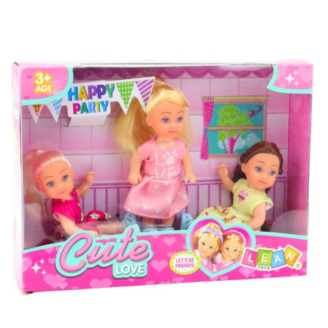 LEAN TOYS Zestaw 3 Mini Laleczek Przyjęcie Urodzinowe Lalka Urodziny Sukienka 3 Szt. LEAN TOYS Zestaw 3 Mini Laleczek Przyjęcie Urodzinowe Lalka Urodziny Sukienka 3 Szt.