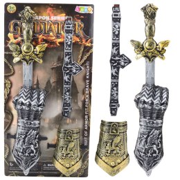 LEAN TOYS Zestaw Rycerski Gladiator Miecz Ochraniacze Pas Zdobione