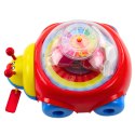 LEAN Toys Biedronka Jeżdżąca Do Ciągnięcia Z Kulkami I Zegarem Kolorowa