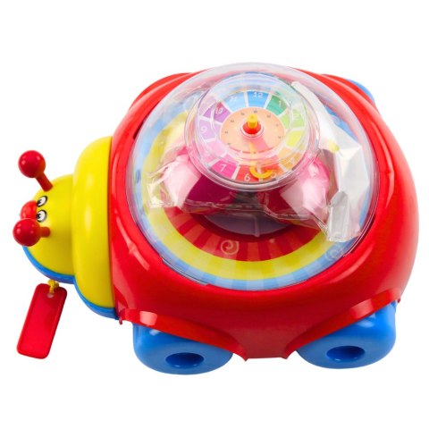 LEAN Toys Biedronka Jeżdżąca Do Ciągnięcia Z Kulkami I Zegarem Kolorowa LEAN Toys Biedronka Jeżdżąca Do Ciągnięcia Z Kulkami I Zegarem Kolorowa